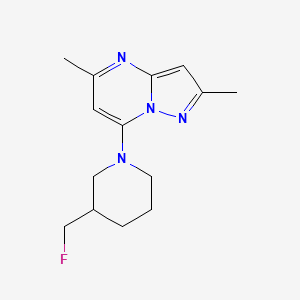 1-{2,5-Dimethylpyrazolo[1,5-a]pyrimidin-7-yl}-3-(fluoromethyl)piperidine