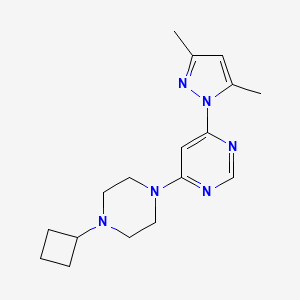 4-(4-cyclobutylpiperazin-1-yl)-6-(3,5-dimethyl-1H-pyrazol-1-yl)pyrimidine