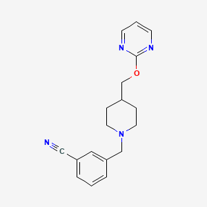 3-({4-[(Pyrimidin-2-yloxy)methyl]piperidin-1-yl}methyl)benzonitrile