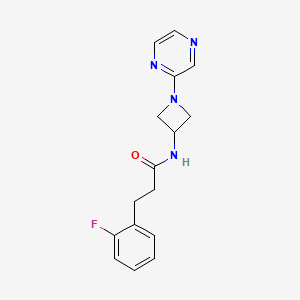 3-(2-fluorophenyl)-N-[1-(pyrazin-2-yl)azetidin-3-yl]propanamide