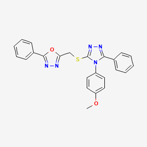 2-[[[4-(4-Methoxyphenyl)-5-phenyl-1,2,4-triazol-3-yl]thio]methyl]-5-phenyl-1,3,4-oxadiazole