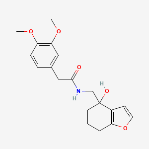 2-(3,4-dimethoxyphenyl)-N-[(4-hydroxy-4,5,6,7-tetrahydro-1-benzofuran-4-yl)methyl]acetamide