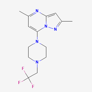 1-{2,5-Dimethylpyrazolo[1,5-a]pyrimidin-7-yl}-4-(2,2,2-trifluoroethyl)piperazine