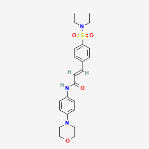 molecular formula C23H29N3O4S B1223379 (E)-3-[4-(diethylsulfamoyl)phenyl]-N-(4-morpholin-4-ylphenyl)prop-2-enamide 