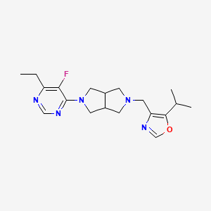 4-Ethyl-5-fluoro-6-(5-{[5-(propan-2-yl)-1,3-oxazol-4-yl]methyl}-octahydropyrrolo[3,4-c]pyrrol-2-yl)pyrimidine