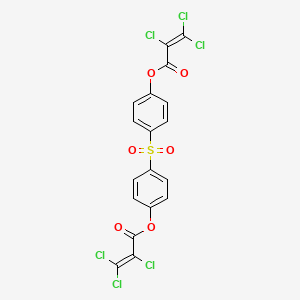 molecular formula C18H8Cl6O6S B1223383 4-({4-[(2,3,3-Trichloroacryloyl)oxy]phenyl}sulfonyl)phenyl 2,3,3-trichloroacrylate 