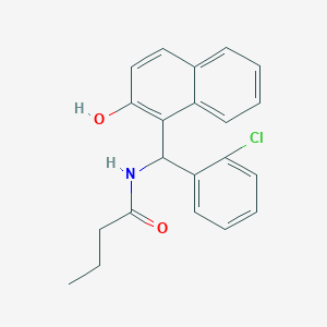 N-[(2-chlorophenyl)-(2-hydroxy-1-naphthalenyl)methyl]butanamide