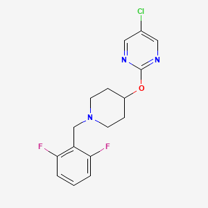 molecular formula C16H16ClF2N3O B12233863 5-Chloro-2-({1-[(2,6-difluorophenyl)methyl]piperidin-4-yl}oxy)pyrimidine 