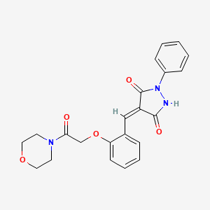 (4E)-4-[[2-(2-morpholin-4-yl-2-oxoethoxy)phenyl]methylidene]-1-phenylpyrazolidine-3,5-dione