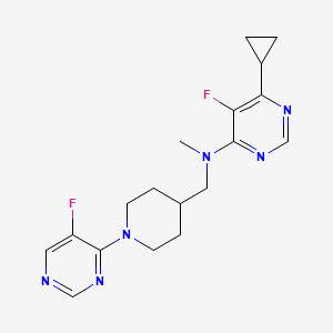 6-cyclopropyl-5-fluoro-N-{[1-(5-fluoropyrimidin-4-yl)piperidin-4-yl]methyl}-N-methylpyrimidin-4-amine