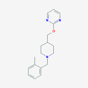 molecular formula C18H23N3O B12233918 2-({1-[(2-Methylphenyl)methyl]piperidin-4-yl}methoxy)pyrimidine 