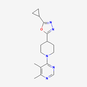 4-[4-(5-Cyclopropyl-1,3,4-oxadiazol-2-yl)piperidin-1-yl]-5,6-dimethylpyrimidine