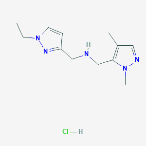 1-(1,4-dimethyl-1H-pyrazol-5-yl)-N-[(1-ethyl-1H-pyrazol-3-yl)methyl]methanamine