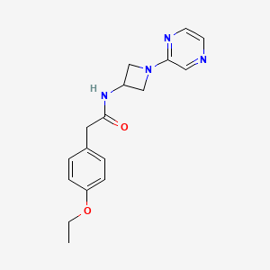 molecular formula C17H20N4O2 B12233969 2-(4-ethoxyphenyl)-N-[1-(pyrazin-2-yl)azetidin-3-yl]acetamide 