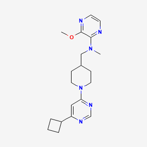 N-{[1-(6-cyclobutylpyrimidin-4-yl)piperidin-4-yl]methyl}-3-methoxy-N-methylpyrazin-2-amine