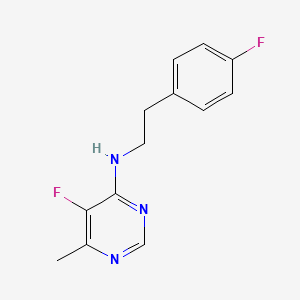 5-fluoro-N-[2-(4-fluorophenyl)ethyl]-6-methylpyrimidin-4-amine