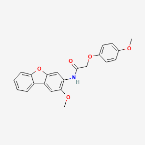 molecular formula C22H19NO5 B1223398 N-(2-methoxy-3-dibenzofuranyl)-2-(4-methoxyphenoxy)acetamide CAS No. 5688-54-0