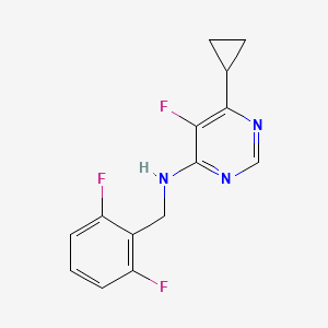 6-cyclopropyl-N-[(2,6-difluorophenyl)methyl]-5-fluoropyrimidin-4-amine