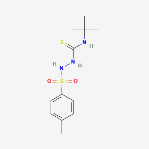 molecular formula C12H19N3O2S2 B1223402 1-Tert-butyl-3-[(4-methylphenyl)sulfonylamino]thiourea 