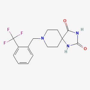 8-{[2-(Trifluoromethyl)phenyl]methyl}-1,3,8-triazaspiro[4.5]decane-2,4-dione