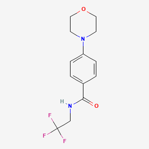 molecular formula C13H15F3N2O2 B12234026 4-(morpholin-4-yl)-N-(2,2,2-trifluoroethyl)benzamide 