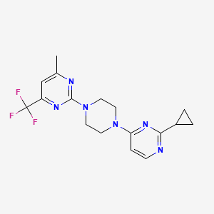 2-Cyclopropyl-4-{4-[4-methyl-6-(trifluoromethyl)pyrimidin-2-yl]piperazin-1-yl}pyrimidine