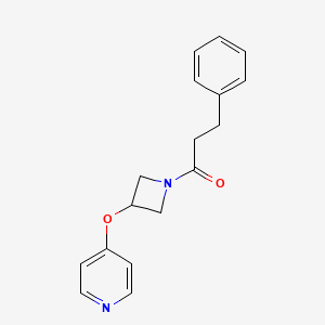 3-Phenyl-1-[3-(pyridin-4-yloxy)azetidin-1-yl]propan-1-one