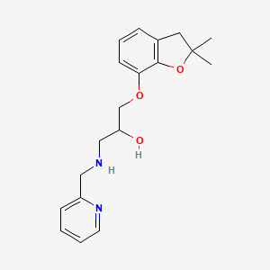molecular formula C19H24N2O3 B1223408 1-[(2,2-dimethyl-3H-benzofuran-7-yl)oxy]-3-(2-pyridinylmethylamino)-2-propanol 