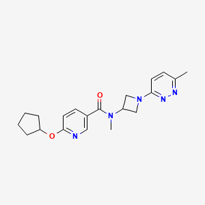 6-(cyclopentyloxy)-N-methyl-N-[1-(6-methylpyridazin-3-yl)azetidin-3-yl]pyridine-3-carboxamide