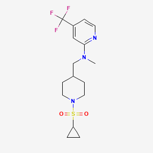 N-{[1-(cyclopropanesulfonyl)piperidin-4-yl]methyl}-N-methyl-4-(trifluoromethyl)pyridin-2-amine