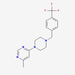 4-Methyl-6-(4-{[4-(trifluoromethyl)phenyl]methyl}piperazin-1-yl)pyrimidine