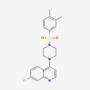 molecular formula C21H22ClN3O2S B1223413 7-Chloro-4-[4-(3,4-dimethylphenyl)sulfonyl-1-piperazinyl]quinoline 