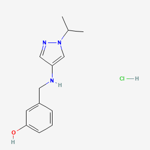 3-{[(1-isopropyl-1H-pyrazol-4-yl)amino]methyl}phenol