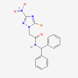 molecular formula C17H14BrN5O3 B1223415 2-(5-溴-3-硝基-1,2,4-三唑-1-基)-N-(二苯甲基)乙酰胺 