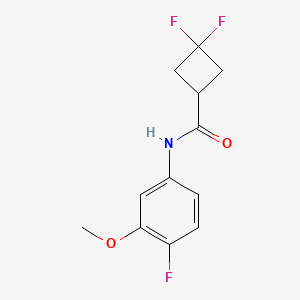 3,3-difluoro-N-(4-fluoro-3-methoxyphenyl)cyclobutane-1-carboxamide