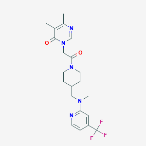 5,6-Dimethyl-3-{2-[4-({methyl[4-(trifluoromethyl)pyridin-2-yl]amino}methyl)piperidin-1-yl]-2-oxoethyl}-3,4-dihydropyrimidin-4-one