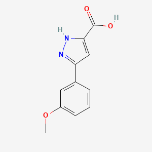 molecular formula C11H10N2O3 B1223417 5-(3-Methoxyphenyl)-1H-pyrazole-3-carboxylic acid CAS No. 890591-64-7