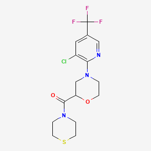 4-[3-Chloro-5-(trifluoromethyl)pyridin-2-yl]-2-(thiomorpholine-4-carbonyl)morpholine