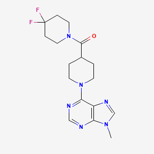 6-[4-(4,4-difluoropiperidine-1-carbonyl)piperidin-1-yl]-9-methyl-9H-purine