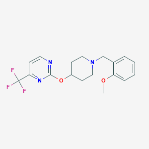 2-({1-[(2-Methoxyphenyl)methyl]piperidin-4-yl}oxy)-4-(trifluoromethyl)pyrimidine