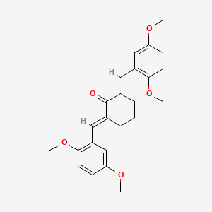 molecular formula C24H26O5 B1223423 2,6-Bis(2,5-dimethoxybenzylidene)cyclohexanone 
