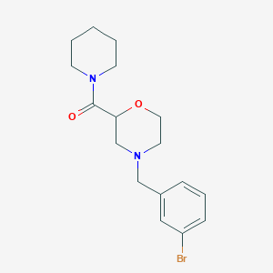 molecular formula C17H23BrN2O2 B12234232 4-[(3-Bromophenyl)methyl]-2-(piperidine-1-carbonyl)morpholine 