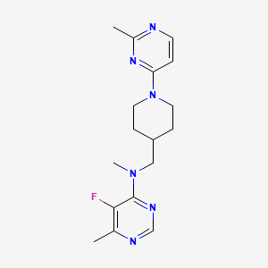 5-fluoro-N,6-dimethyl-N-{[1-(2-methylpyrimidin-4-yl)piperidin-4-yl]methyl}pyrimidin-4-amine