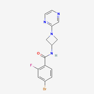 4-bromo-2-fluoro-N-[1-(pyrazin-2-yl)azetidin-3-yl]benzamide