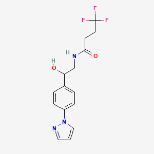 4,4,4-trifluoro-N-{2-hydroxy-2-[4-(1H-pyrazol-1-yl)phenyl]ethyl}butanamide