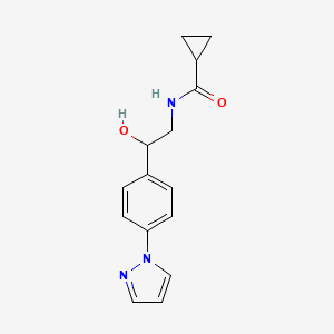 N-{2-hydroxy-2-[4-(1H-pyrazol-1-yl)phenyl]ethyl}cyclopropanecarboxamide