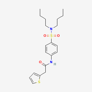 molecular formula C20H28N2O3S2 B1223430 N-[4-(dibutylsulfamoyl)phenyl]-2-thiophen-2-ylacetamide 