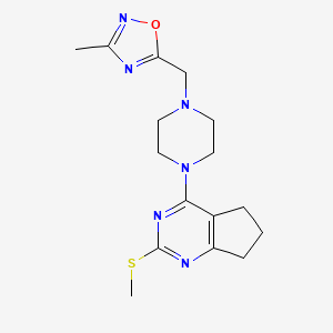 1-[(3-methyl-1,2,4-oxadiazol-5-yl)methyl]-4-[2-(methylsulfanyl)-5H,6H,7H-cyclopenta[d]pyrimidin-4-yl]piperazine