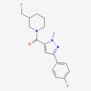 3-(fluoromethyl)-1-[3-(4-fluorophenyl)-1-methyl-1H-pyrazole-5-carbonyl]piperidine