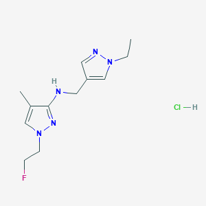 N-[(1-ethylpyrazol-4-yl)methyl]-1-(2-fluoroethyl)-4-methylpyrazol-3-amine;hydrochloride